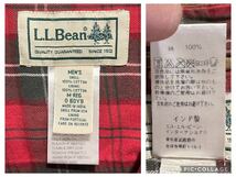 ★00s★インド製★L.L.Bean★エルエルビーン★ハリケーンシャツ★長袖★裏地チェック柄★キャンバス★綿100%★キャメルブラウン★Mサイズ★_画像8