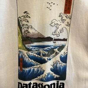 ★USA製★富嶽三十六景★葛飾北斎★patagonia★パタゴニア★浮世絵★和柄★バックプリント★ロンT★長袖Tシャツ★ホワイト★白★XSサイズ★の画像6