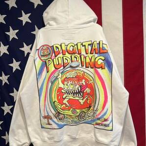 ★CHALLENGER×MAGIC NUMBER★チャレンジャー×マジックナンバー★DIGITAL PUDDING SWEAT HOODIE★スウェットフーディ★ホワイト★Lサイズの画像2