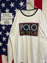 ★POLO RALPH LAUREN★ポロラルフローレン★POLO HI TECH★ポロハイテック★長袖Tシャツ★ロンＴ★ビッグロゴパッチ★ホワイト★白★XL★_画像1