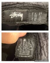 ★STUSSY★ステューシー★バケットハット★バケハ★帽子★チェック柄★総柄★刺繍ロゴ★SSリンク★綿100%★グレー系★L/XLサイズ★132705★_画像9