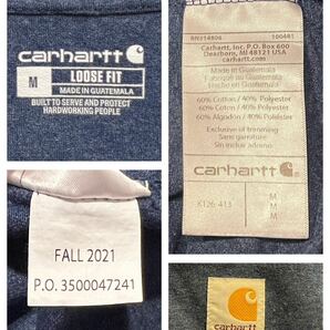 ★Carhartt★カーハート★K126★ルーズフィット★長袖Tシャツ★ロンT★胸ポケット★ワンポイントロゴ★ロゴパッチ★カットソー★Mサイズ★の画像7