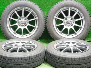 中古 ホイールタイヤ 4本 165/65R14 2019年製 8分山 シュナイダー スタッグ スタッドレス タイヤ ブリヂストン VRX