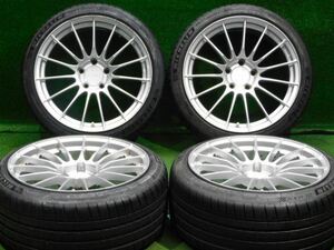 中古 ホイールタイヤ 4本 225/40R18 2022年製 エンケイ RS05RR ラジアル タイヤ ミシュラン パイロットスポーツ4