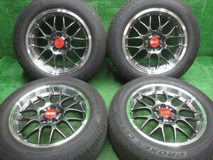 中古 ホイールタイヤ 4本 225/60R18 2022年製 7分山 BBS RS-GT RS950 ラジアル タイヤ TOYO　プロクセス CL1 SUV