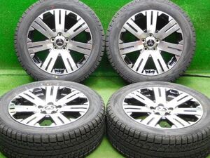 中古 ホイールタイヤ 4本 225/55R18 2023年製 三菱 デリカ D:5 純正 スタッドレス タイヤ ヨコハマアイスガード G075