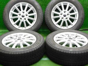 中古 ホイールタイヤ 4本 215/60R16 2021年製 8分山 クレイシズ VS6 スタッドレス タイヤ ブリヂストン ブリザック VRX2