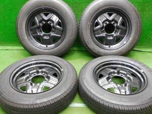 中古 ホイールタイヤ 4本 175/80R16 2021年製 8分山 スズキ ジムニー 純正 ラジアル タイヤ ブリジストン DuELCR H/T