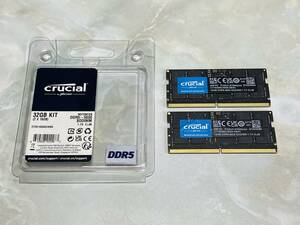 Crucial クルーシャル DDR5-5600 262pin SO-DIMM 16GB x 2枚　計32GB ノート用メモリ