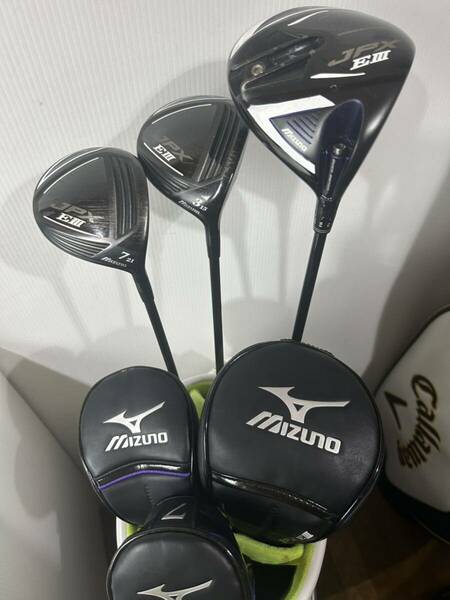 送料無料★MIZUNO JPX EⅢ 1W 3W 7W 3本セット 純正シャフト Sフレックス ミズノ 管理番号14297