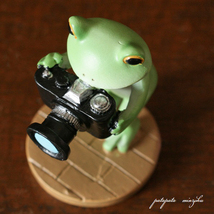 Copeau コポー カメラでパシャリ 置物 ダイカイ カエル カメラ オブジェ パタミン 雑貨_画像6