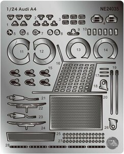 プラッツ/NuNu NE24035 1/24 A4クワトロ 1996 BTCCチャンピオン用 ディテールアップパーツ