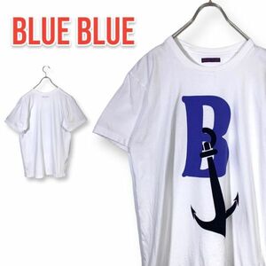 BULEBULE ブルーブルー マリン イカリ ロゴ Tシャツ サイズ１ ホワイト 日本製 匿名配送