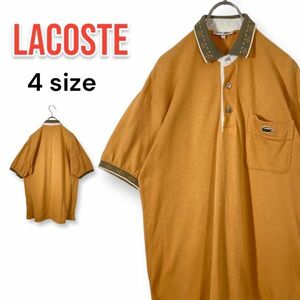 CHEMISE LACOSTE 鹿の子 ポロシャツ 4サイズ ラコステ ブラウン 茶系