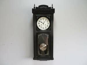 動作品 AICHI 大型 時計 ゼンマイ 掛時計 柱時計 振り子 機械式 アンティーク アイチ