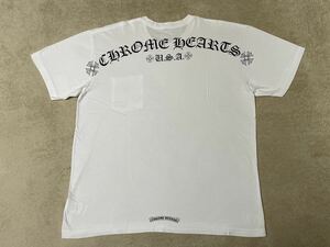 クロムハーツ バック アーチロゴ Tシャツ サイズXL CHROME HEARTS arch logo T-SHIRT tee ホワイト 白 CH クロス 半袖 トップス 英字 ロゴ