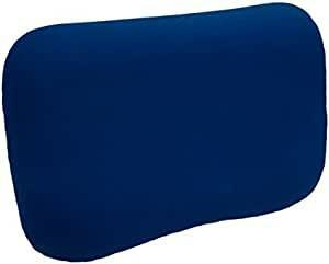 高反発枕 ダブルウェーブ まくら 35×50cm ワンタッチ式 カバー付 枕 高反発 かため 綿100％ ニット 無地 優 ラピスブルー