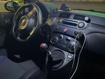 フィアット FIAT 500 アバルト abarth595 695 ／シフトブーツ MT用 /青ステッチ/アルカンターラ_画像1