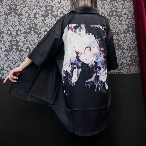 NieR ニーア BIG PRINT BLACK LONG Y-SHIRT【擬人化DESIGN】