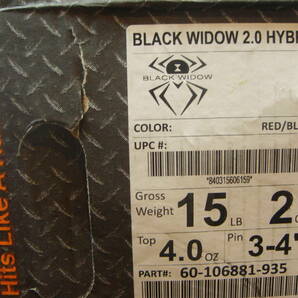 送料込み！新品！HAMMER ハンマー BLACK WIDOW 2.0 HYBRID ブラックウイドー2.0ハイブリッド 15p2oz おまけ付きの画像3