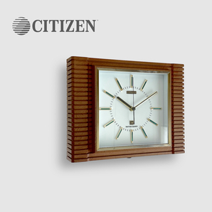 70~80s【CITIZEN】ヴィンテージ ミッドセンチュリー 水晶 壁掛け時計（インテリア アメリカ USA 家具の画像1