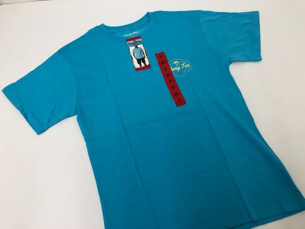 15）Hang Ten ハンテン メンズ 半袖 Tシャツ ターコイズ Ｍサイズ