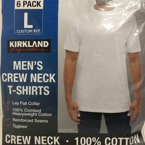 カークランド コストコ パックT メンズ Tシャツ ６枚セット Lサイズ 綿 100%の画像1