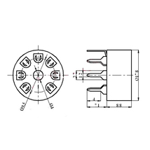 基板取付け用 真空管ソケット セラミック製 プリアンプ等 6Z4 EC92 EAA91 6X4 7ピン 2個セット_画像2