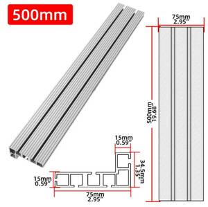 75mmアルミフェンス Tスロット マイタートラック等 木工 テーブルソー 500mm