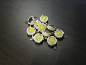 1W chip LED white color 10 piece set 