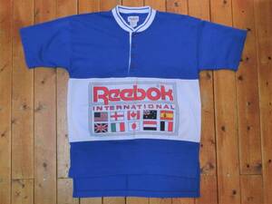 90s REEBOK SPORT リーボック スポーツ ヘンリーネック 国旗 Ｔシャツ M/AC22