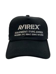 AVIREX◆キャップ/-/コットン/BLK/無地/メンズ