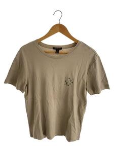 LOUIS VUITTON◆Tシャツ/M/コットン/ベージュ/モノグラム/ワンポイント