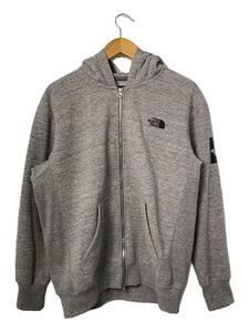 THE NORTH FACE◆SQUARE LOGO FULLZIP_スクエアロゴフルジップ/L/ポリエステル/SLV