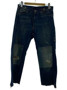 Levi’s Vintage Clothing◆ボトム/復刻/サスペンダーボタン/32/シンチバック/IDG/無地/PC9-15501-0007