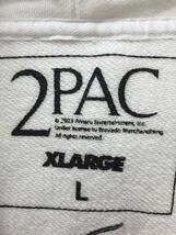 X-LARGE◆×2PAC/パーカー/L/コットン/ホワイト/無地//_画像3