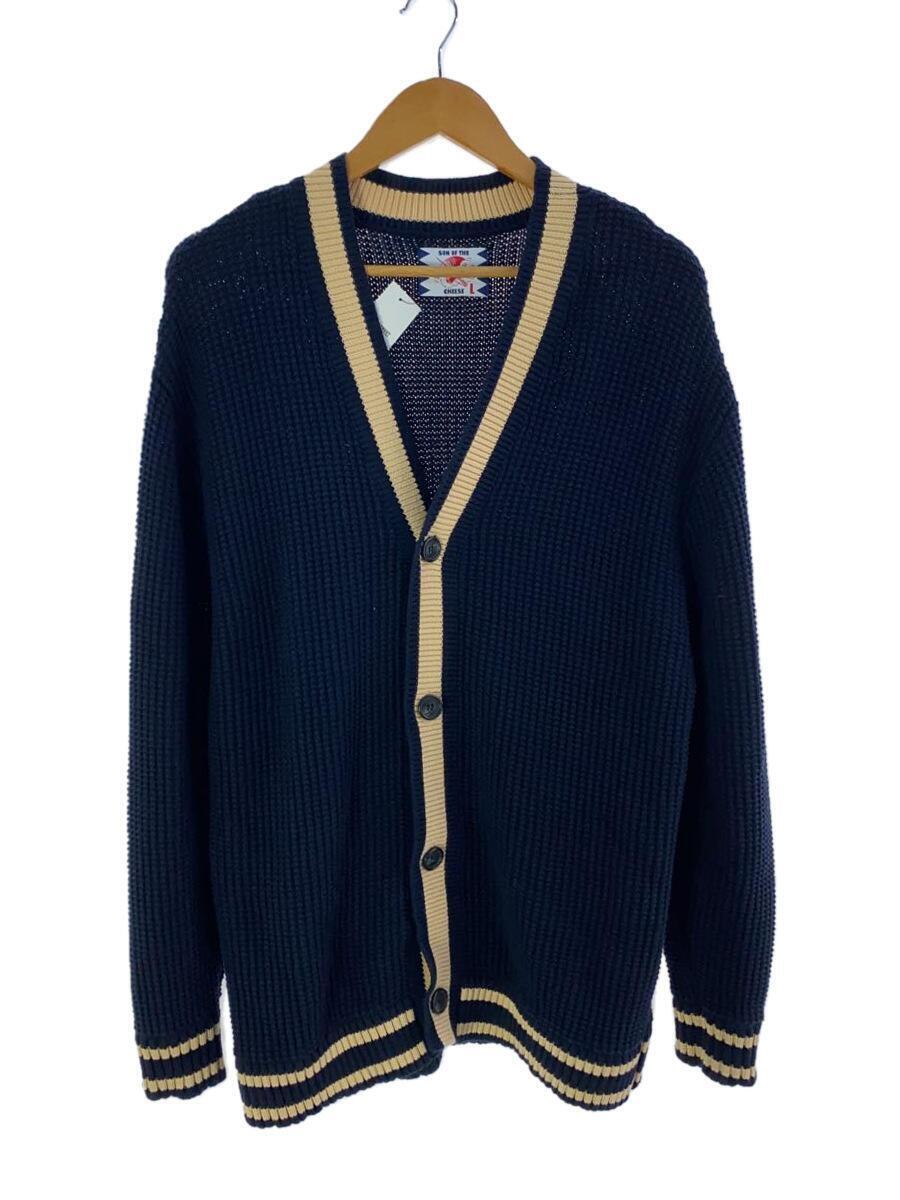 SON OF THE CHEESE◆22SS/Line Cardigan/カーディガン(厚手)/L/コットン/NVY/SC2211-KN08