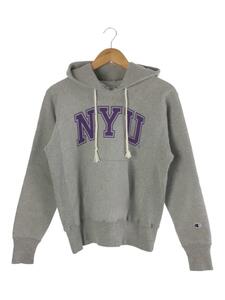 Champion◆NYU/リバースウィーブ/パーカー/M/コットン/GRY/C5-U101/赤タグ復刻/USA製//