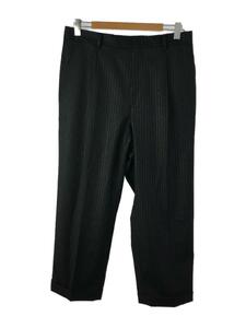 WACKO MARIA◆23SS/PLEATED TROUSERS -TYPE 2/スラックスパンツ/XL/ウール/ブラック/ストライプ//