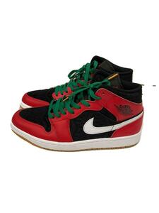 NIKE◆AIR JORDAN 1 MID_エアジョーダン 1 ミッド/27.5cm/RED