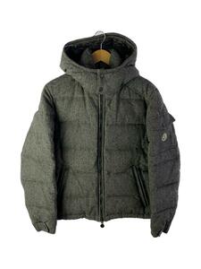 MONCLER◆MAYA/ビームス別注ウールツイードダウンジャケット/2/ウール/GRY/無地/220914036605