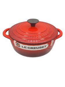 LE CREUSET◆鍋/容量:1.5L/サイズ:18cm/RED/ココットラウンド