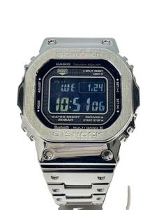 CASIO◆ソーラー腕時計・G-SHOCK/デジタル/SLV//