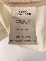 STUDIO NICHOLSON◆Gジャン/M/コットン/WHT/無地/SN-620_画像4