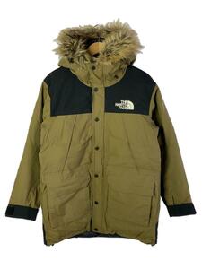 THE NORTH FACE◆MOUNTAIN DOWN COAT_マウンテンダウンコート/S/ポリエステル/KHK/無地