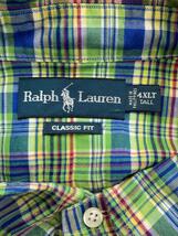 RALPH LAUREN◆CLASSIC FIT/長袖シャツ/4XL/コットン/GRN/チェック_画像3