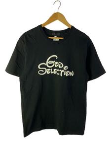 GOD SELECTION XXX◆バックフォトデザインプリントTシャツ/M/コットン/BLK