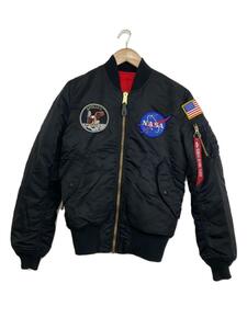 ALPHA INDUSTRIES* flight jacket /S/ nylon /BLK/NASA APOLLO/TA0113-001