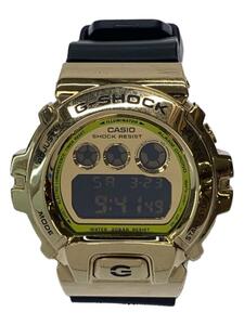 CASIO◆クォーツ腕時計_G-SHOCK/デジタル/ラバー/GLD/BLK/SS