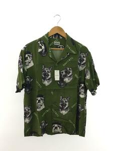 Schott◆HAWAIIAN SHIRT DOG/アロハシャツ/M/レーヨン/GRN/総柄/782-3123010//